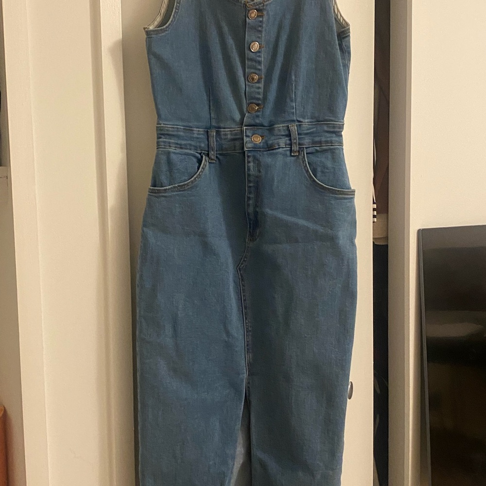 Liz Claiborne Blue Denim Midi Dress